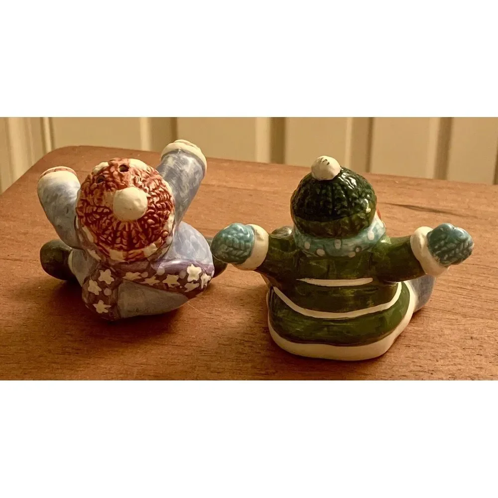 Vintage Winter‎ Snowman Salt & Pepper Shakers